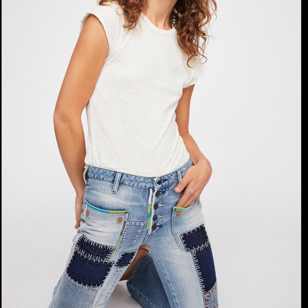 Patchwork Free People jeans